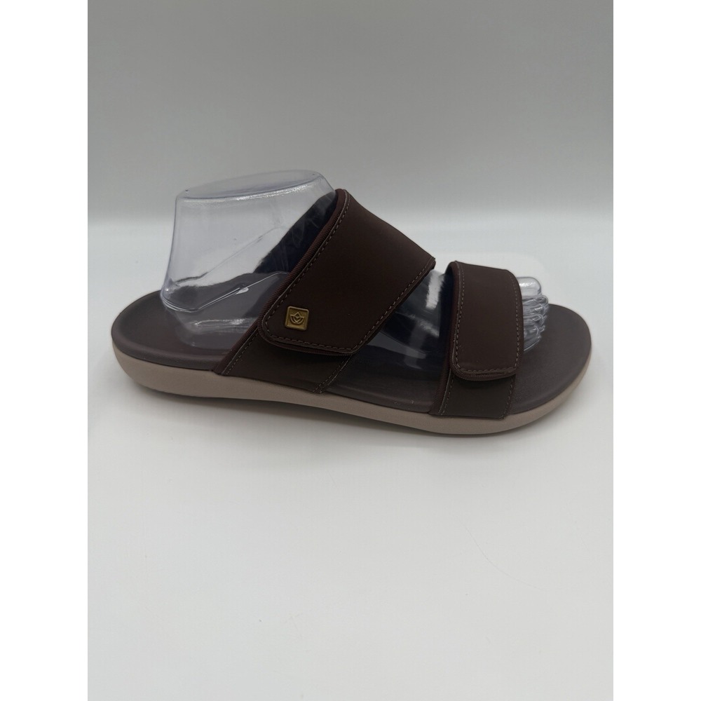Spenco Kholo Nuevo Slide Sandals Women's 9.5D,Brown Adjustable Orthotic Comfort